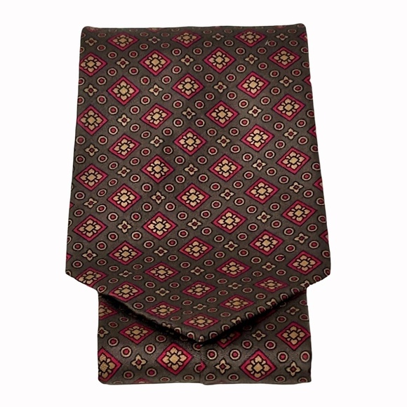 Lot Oscar de la Renta Neckties Ties Paisley Cubed Patterns Hand Finished - Picture 7 of 15